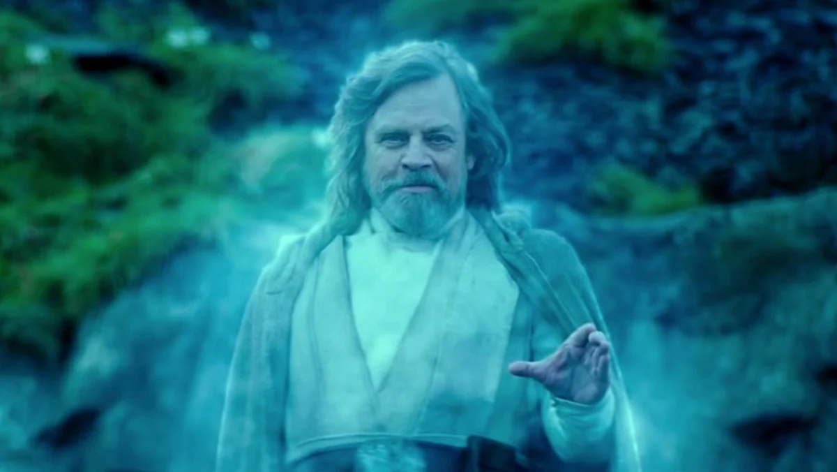 Mark Hamill as Force Ghost Luke Skywalker in The Rise of Skywalker.