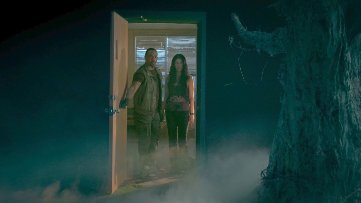 John and Quiet open a spooky door in twisted metal season two trailer