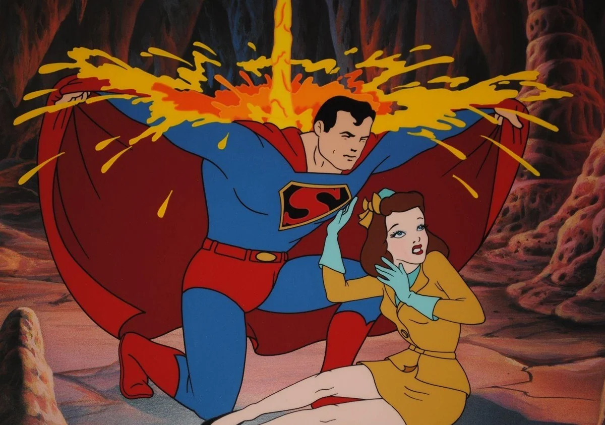 Superman salva Lois Lane neste curto animado de 1941.