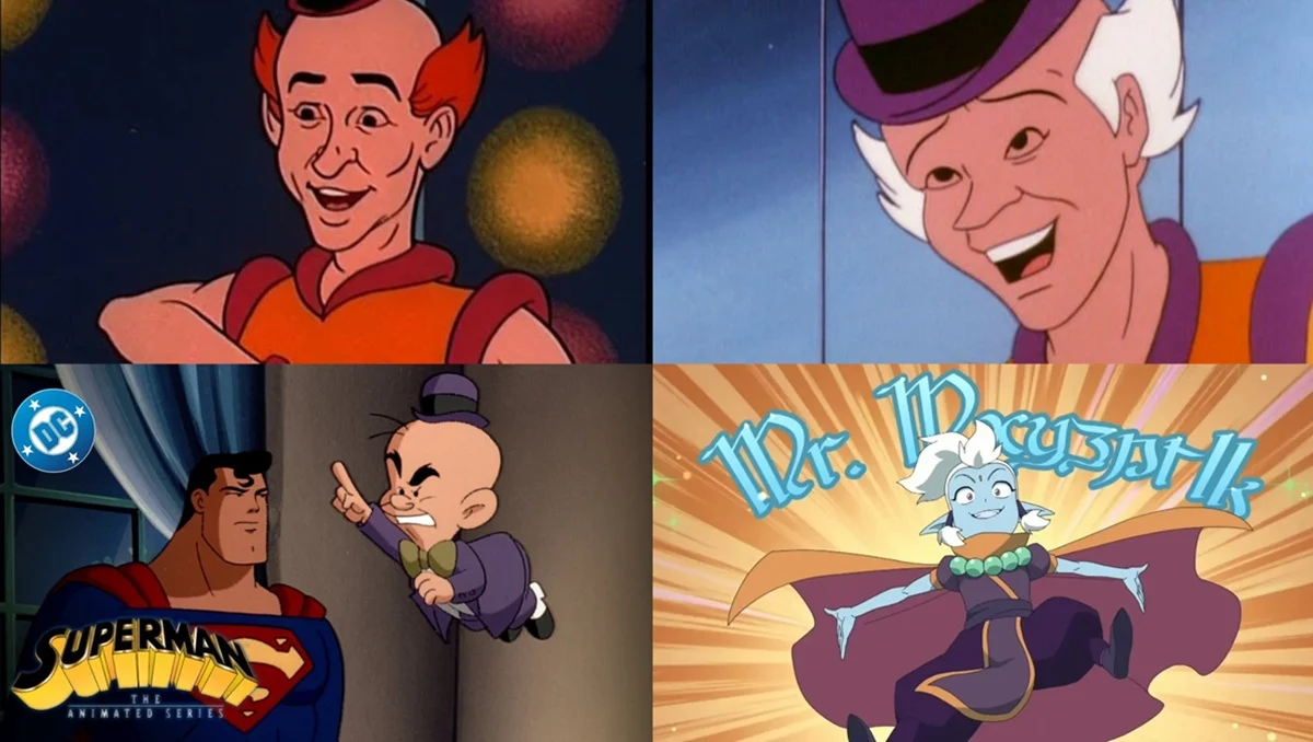 Mister Mxyzptlk in animation across the decades.