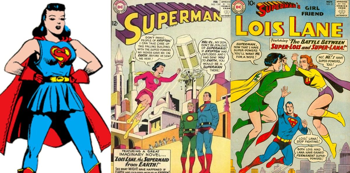 Early Golden Age and Silver Age concept of Lois Lane as Superwoman.