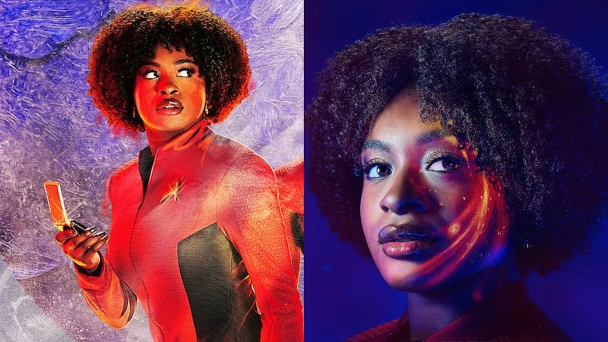 Celia Rose-Gooding as Lt. Uhura in Star Trek: Strange New Worlds.