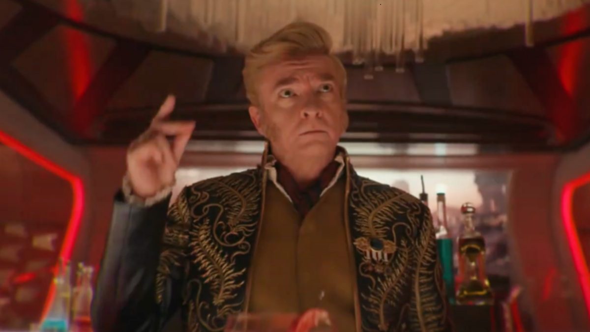 Rhys Darby as the unknown entity who is likely a Q in Star Trek: Strange New Worlds.