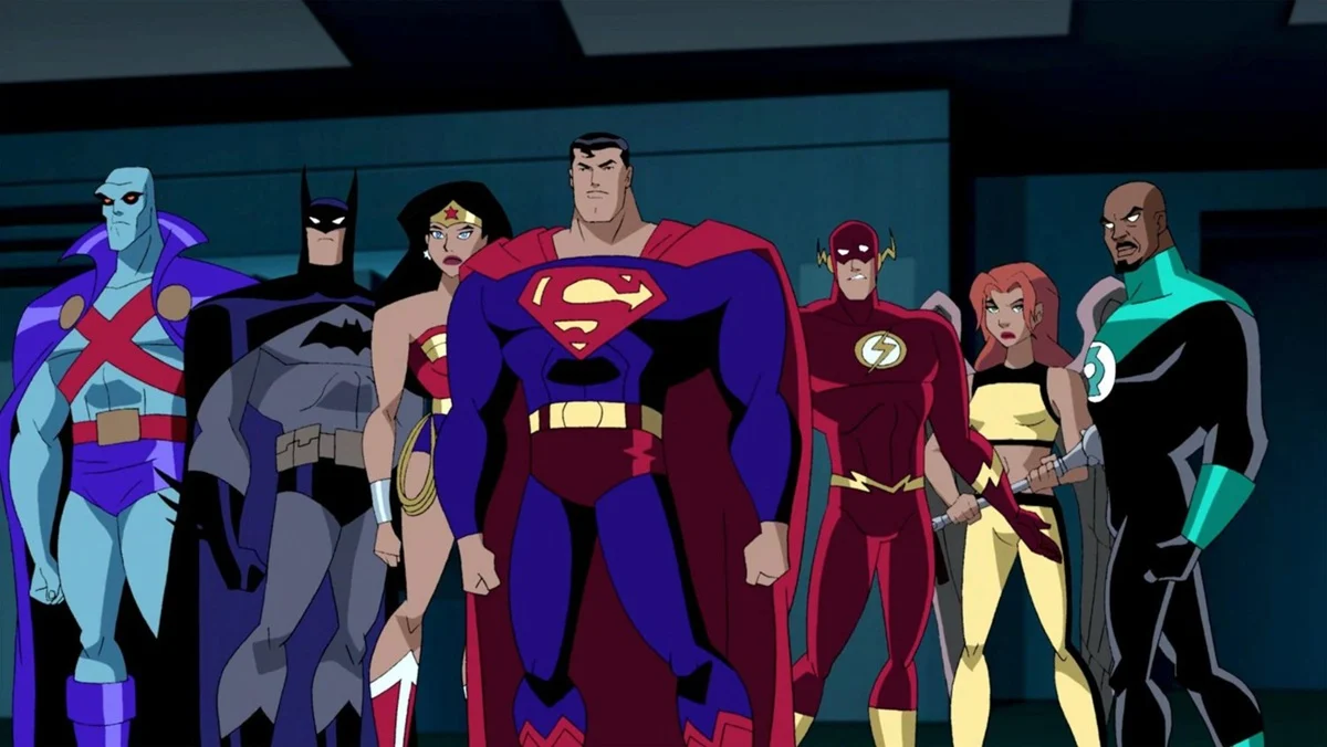 The core Justice League roster from Justice League Unlimted.