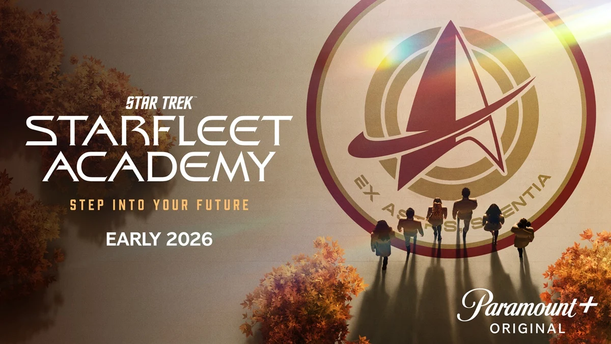 The logo and key art for Star Trek: Starfleet Academy.