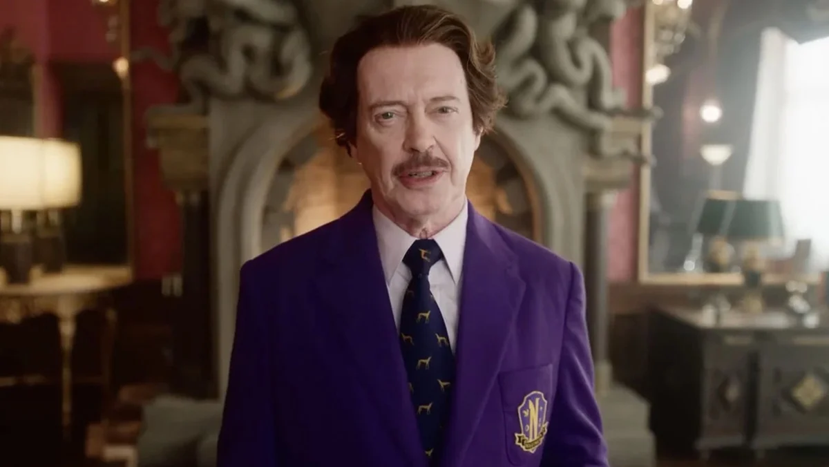 Steve Buscemi as Headmaster Barry Dort in Wednesday season 2.