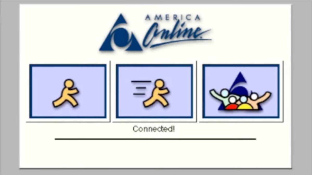 image of AOL dial-up internet screen