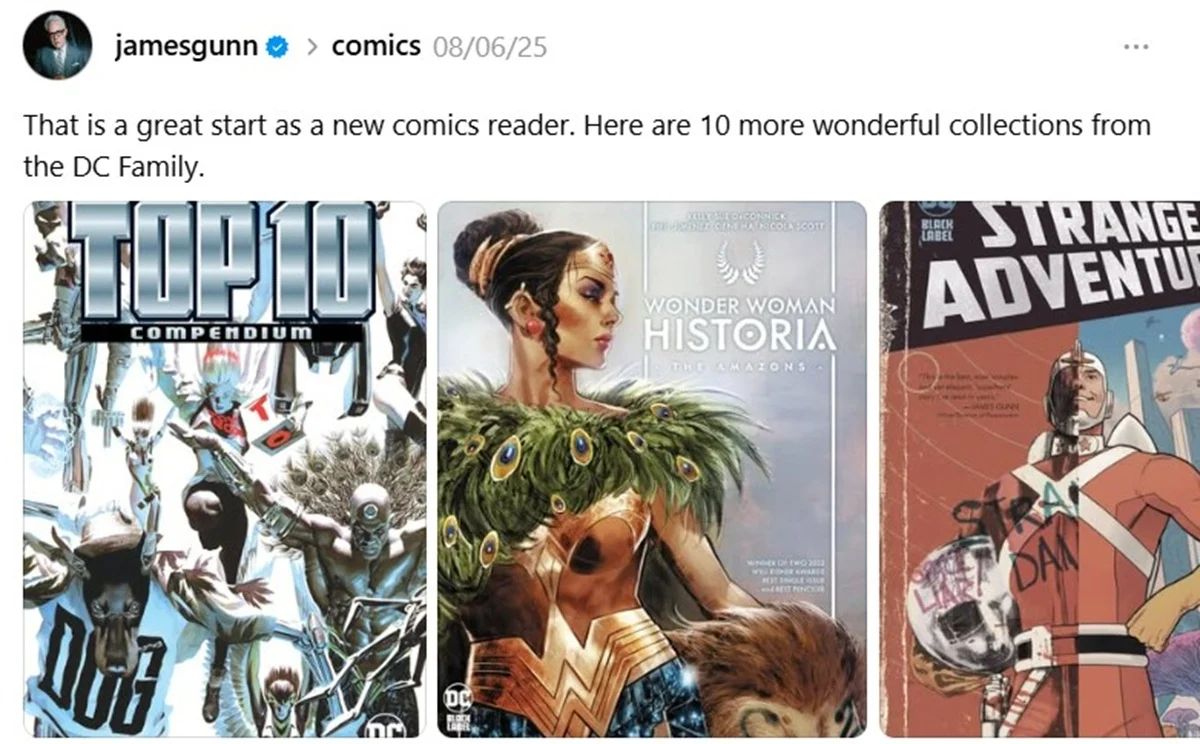 James Gunn's DC Comics Recommendations