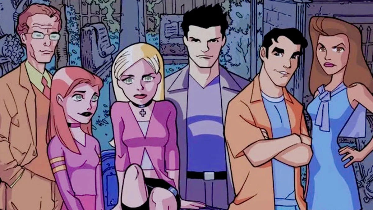 The cover to Buffy the Vampire Slayer: Season 8 #20, showcasing the Buffy animated designs.