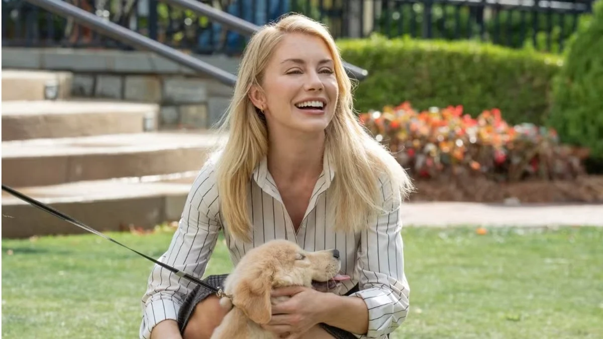 Jennifer Holland as the alt-universe Emilia Harcourt in Peacemaker season two.