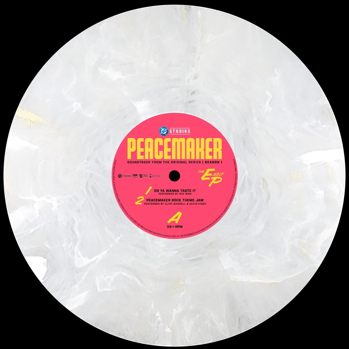 The white vinly album for Peacemaker season 1