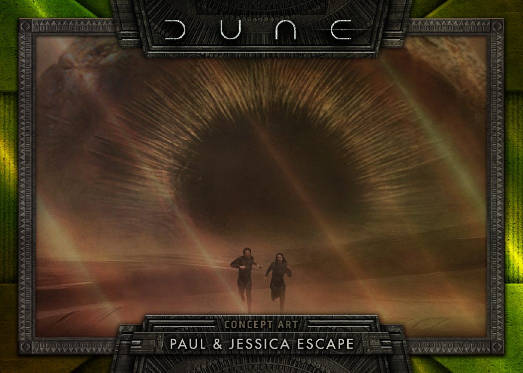 Dune Trading Card from Topps Dune Chrome 2024 Collection_Sandworm Gold_Refractor