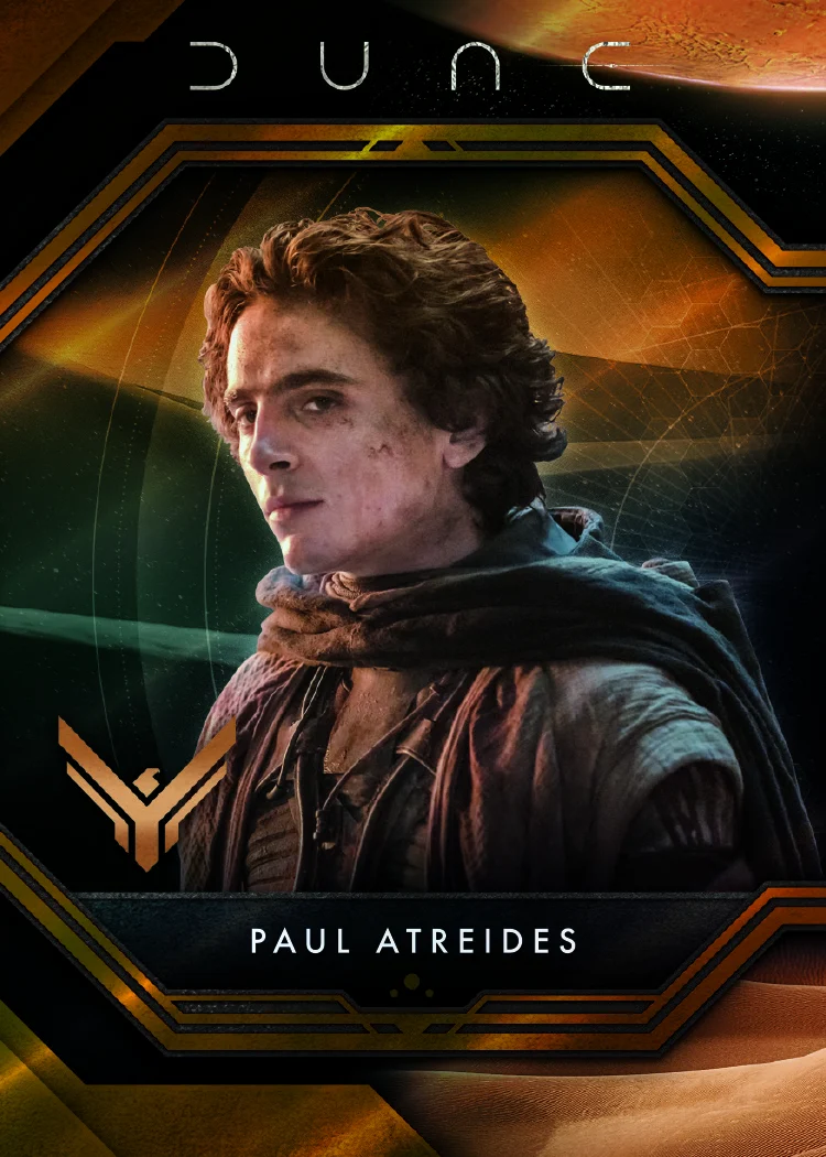 Dune Trading Card from Topps Dune Chrome 2024 Collection Paul Atreides