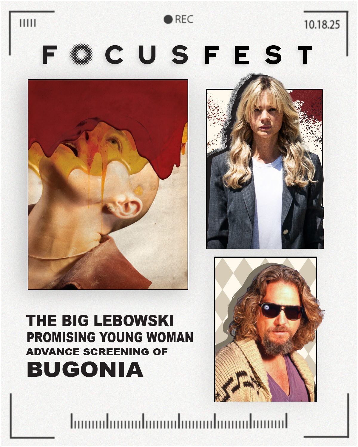 Three movie posters for Focus Features FocusFest event
