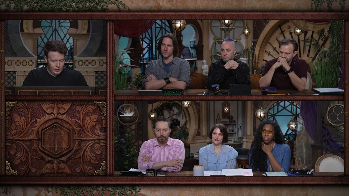 Matt Mercer as his Critical Role Campaign 4 character grinning after death of thjazi fang