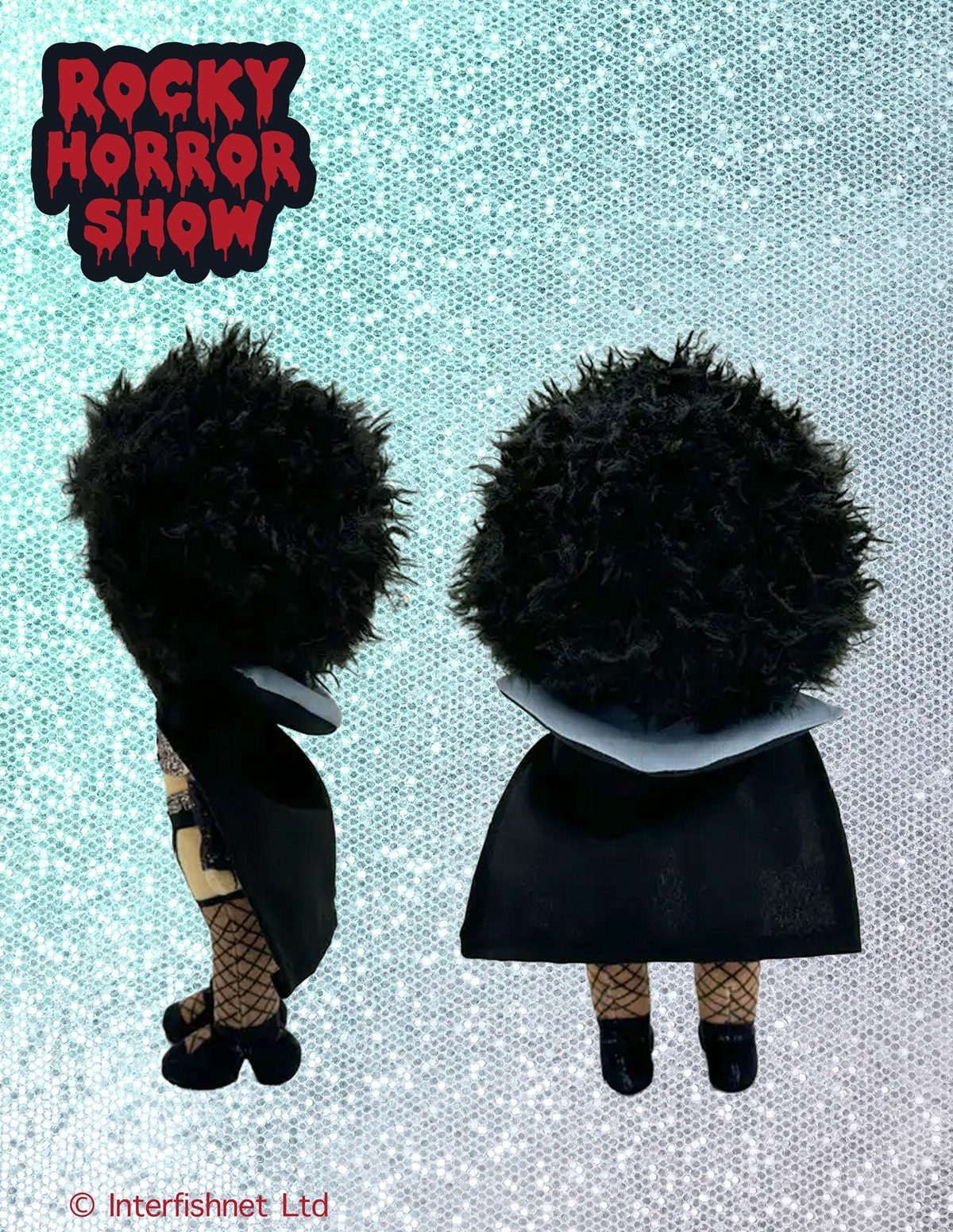 The back of the Rocky Horror Frank N. Furter plushie.