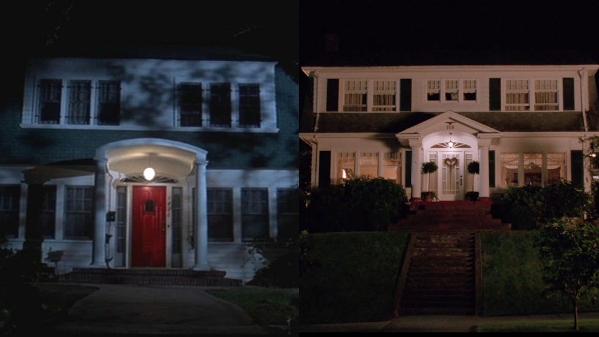 (Left) The Elm Street house from the A Nightmare on Elm Street franchise (Right) The Palmer house from Twin Peaks.